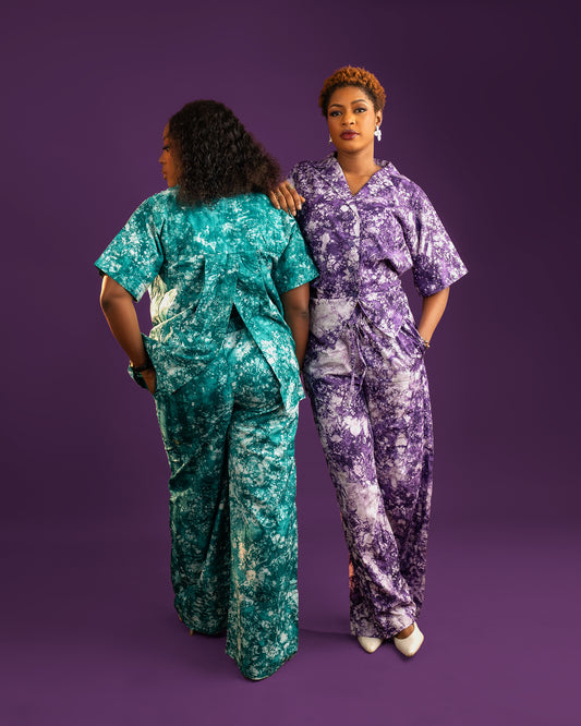 Adire Chiffon Lounge Set