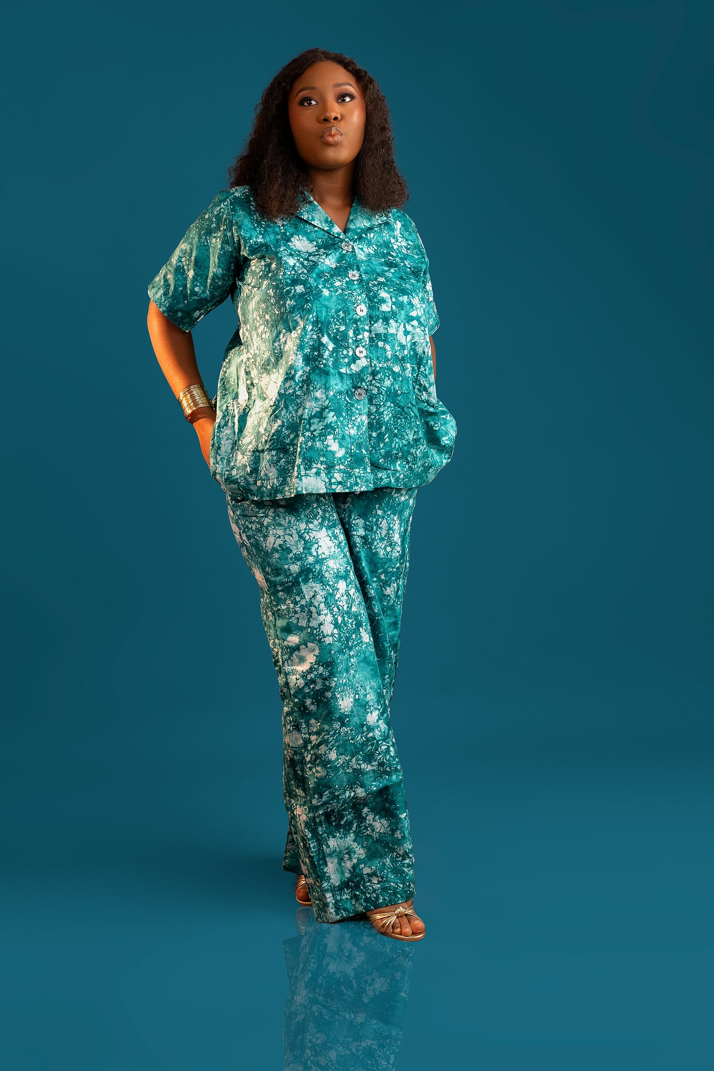 Adire Chiffon Lounge Set