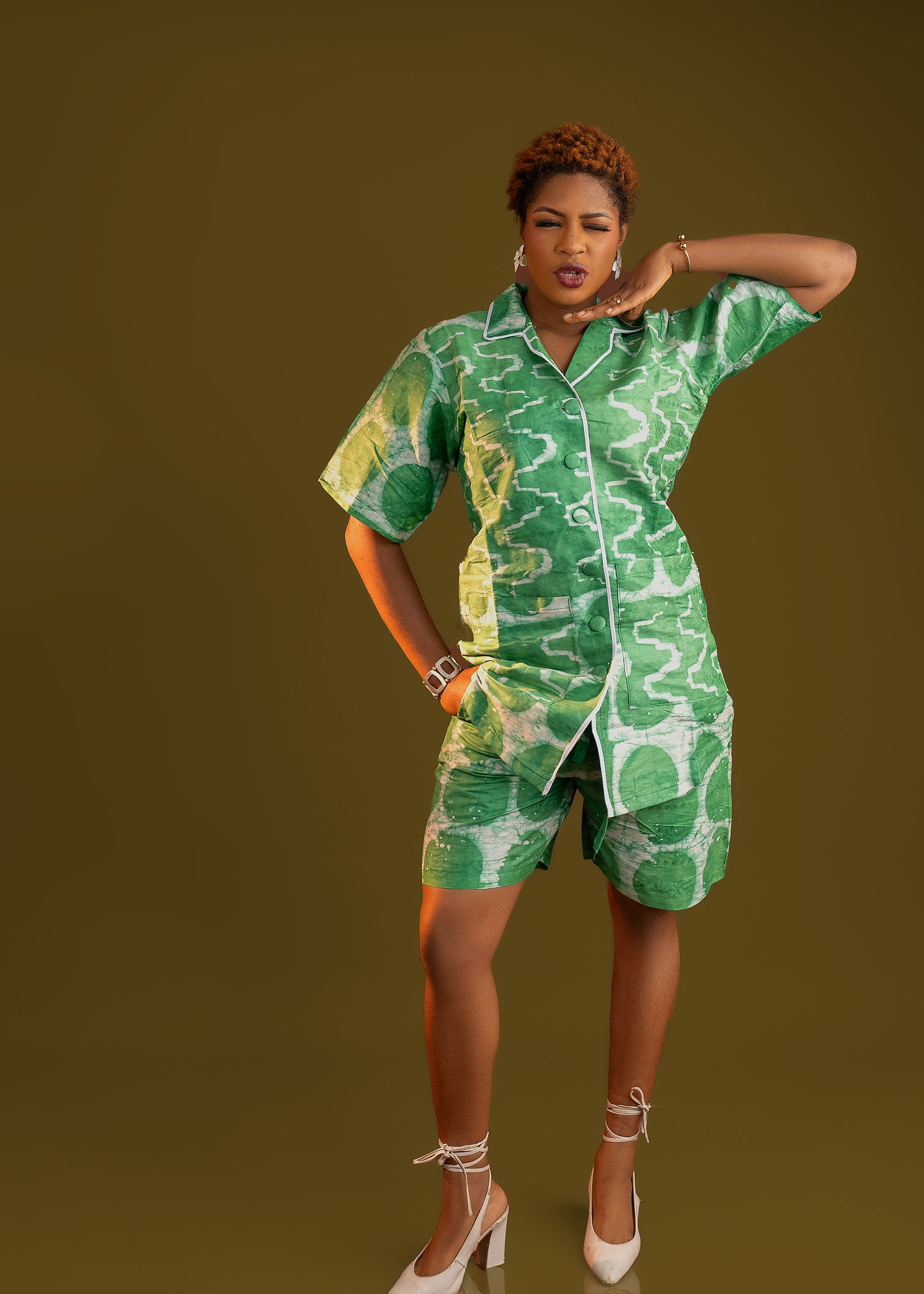 Adire Co-ord 2-Piece Short Set