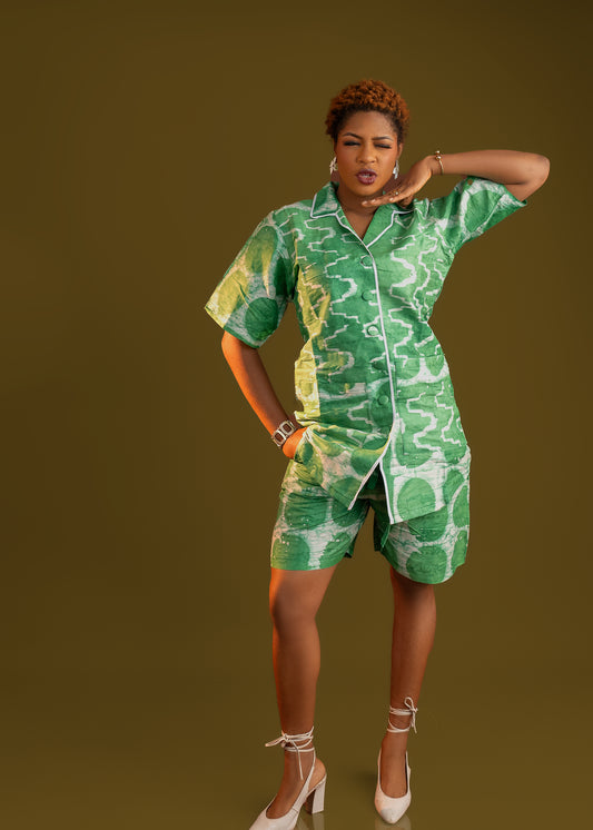 Adire Co-ord 2-Piece Short Set